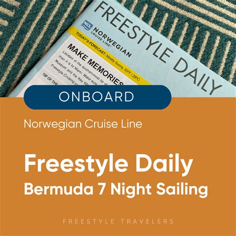 It is good to know what the cruise will be like ahead of time so youre able to make the most out of each day of your family vacation. . Ncl freestyle daily 2023